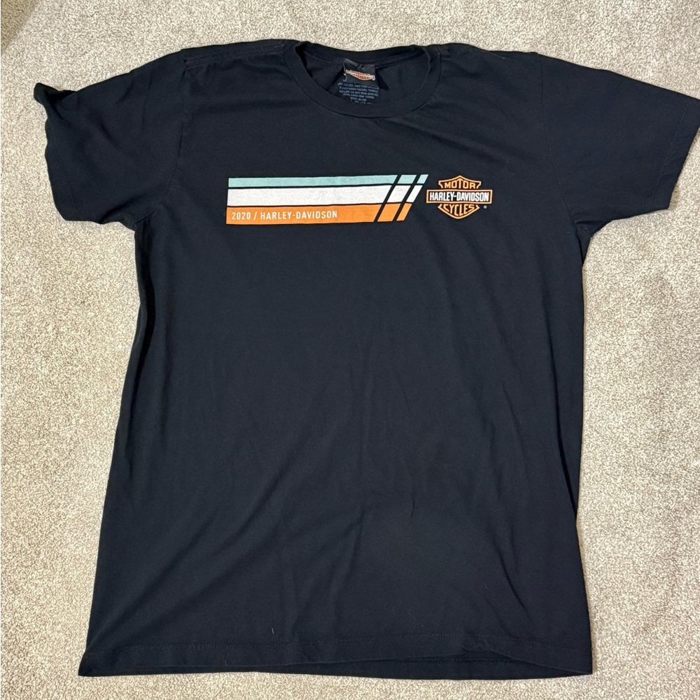 Harley-Davidson Black and Orange‎ Graphic Tee
